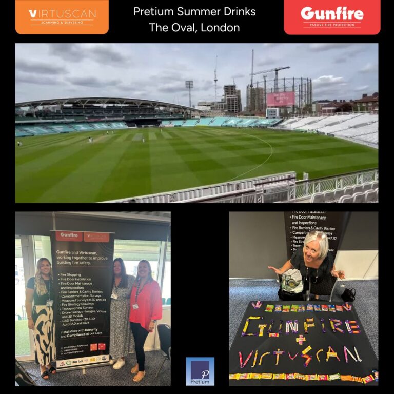 Gunfire Passive Fire Protection and Virtuscan team at Pretium Summer Drinks event held at The Oval, London